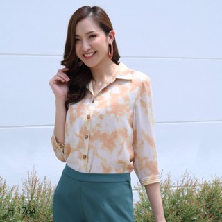 MIKIKO Shirt MI-H1764 ชิฟฟอนอังโกร่า แขนยาว IGPU22-6