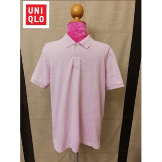 UNIQLO Brand_2nd hand เสื้อโปโลแขนสั้นผ้าฝ้าย+โพ​ลีเอสเตอร์​/ Size​ L / แท้มือสองกระสอบนำเข้า​ (Made in  China 🇨🇳)