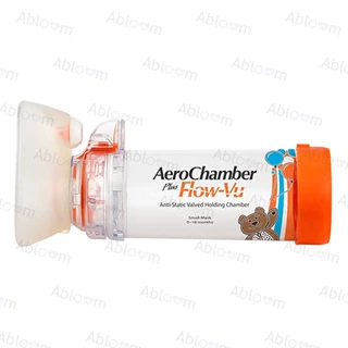 AeroChamber Plus Flow Vu อุปกรณ์พ่นละอองยาแบบมือ กระบอกพ่นยา แอโรเชมเบอร์ ยี่ห้อ Trudell Medical ประเทศแคนาดา (มีขนาด)