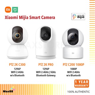 Xiaomi Mi 360 กล้องรักษาความปลอดภัยในบ้าน PTZ 2.5K C400 / C200 1080P / 2K C300 / 2K Pro 1296P IP Cam WiFi Smart APP 360 องศา