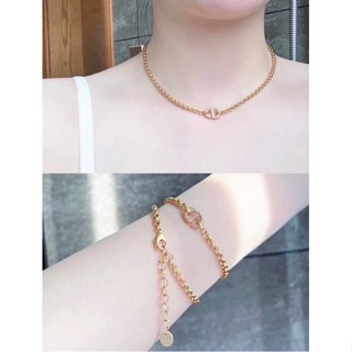 NEW ARRIVALS Dior necklace  ราคา 1200.- Size : 40-45cm  อุปกรณ์ตามรูป อุปกรณ์งานดีสุด กล่องใหญ่แบบของแท้เลย