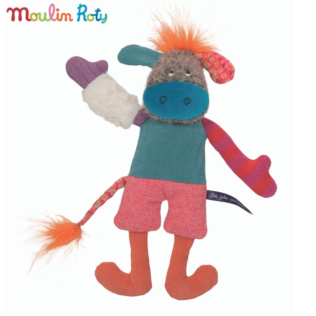 Moulin Roty ตุ๊กตาวัวแสนกล ตุ๊กตาผ้าเน่า + กล่องของขวัญ  L'ane  MR-642243