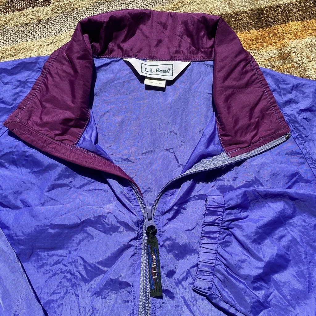 เสื้อแจ็คเก็ต Vintage 90s LL.bean pullover windbreaker jacket made in mexico-ของมือสอง
