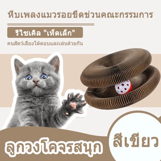 PETBABY ที่ลับเล็บ ของเล่นแมว ที่ลับเล็บแมว แบบออร์แกนพร้อมกระดิ่ง ที่ข่วนเล็บแมว ที่นอนแมว Cat Toy COD เชียงใหม่ส่ง