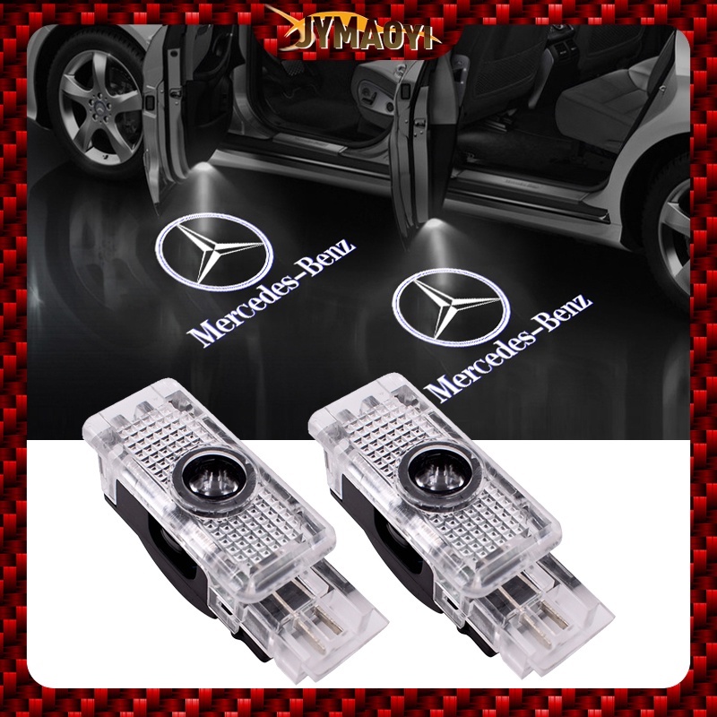 Zr For โคมไฟโปรเจคเตอร์ LED ลายโลโก้รถยนต์ สําหรับ Mercedes Benz W203 SLK R171 SLR R199 CLK W209 Maybach W240 2 4 ชิ้น