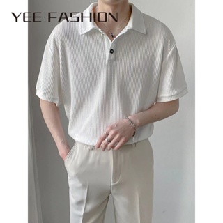 YEE Fashion  เสื้อยืด เสื้อผู้ชาย เสื้อ ผู้ชาย เสื้อเชิ้ตแขนยาวลําลอง ทรงหลวม ขนาดใหญ่ เสื้อเชิ้ตผู้ชายแขนยาว Polo แฟชั่นฤดูร้อน สําหรับผู้ชาย สวย Beautiful ทันสมัย ทันสมัย YEE22112503 37Z230910