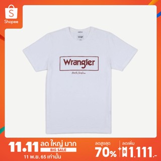 WRANGLER เสื้อยืดแขนสั้นผู้ชาย รุ่น WR S171R207 สีขาว เสื้อผ้าผู้ชาย เสื้อยืดแขนสั้น