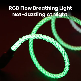 สายชาร์จเร็ว RGB 100W 66W Type C USB C สําหรับ i-Phone S-amsung Android Micro 30W