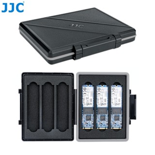 JJC JCR-SSD6 แบบพกพา เคส กล่องป้องกันแบบบางสำหรับถือ 6 ชิ้น M.2 NVME 2280 SSD ไดรฟ์โซลิดสเตต