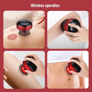 เครื่องครอบแก้วไฟฟ้าในครัวเรือนอัจฉริยะอบอุ่น moxibustion กัวซาเครื่องมือสูญญากาศแรงดันลบสามารถดูดเครื่องดูด