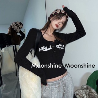 Moon  เสื้อครอป เสื้อสายเดี่ยว ย้อนยุค y2k 2022 NEW ทันสมัย Stylish ins คุณภาพสูง S051171 36Z230909