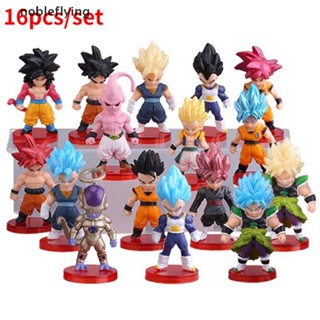 Nf ฟิกเกอร์ Dragon Ball Super Son Goku Vegeta Broly Buu ของเล่นสําหรับเด็ก 16 ชิ้น ต่อชุด nobleflying