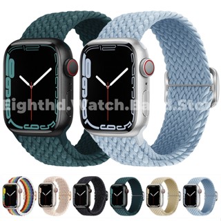 สายนาฬิกาข้อมือ แบบถัก ยืดหยุ่น สําหรับ Apple Watch Series Ultra 8 7 6 SE 5 4 3 2 1 iWatch ขนาด 49 มม. 41 มม. 45 มม. 44 มม. 42 มม. 40 มม. 38 มม.