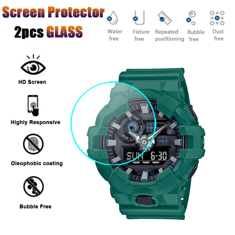 กระจกนิรภัยกันรอยหน้าจอนาฬิกา สําหรับ Casio GA-B001 GA-B001G GA-110SS GA-2110SC GM-2100SS GA-700SC EQB-2000DB 2000DC 2 ชิ้น