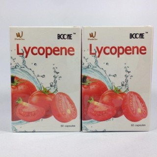 Boone Lycopene 60capsules ไลโคปีน 60แคปซูล มะเขือเทศสกัดเข้มข้น เทียบเท่าการกินมะเขือเทศสด 5000mg ขาวใส