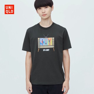 Uniqlo เสื้อยืดแขนสั้น พิมพ์ลายการ์ตูนอนิเมะ Spy Home สําหรับผู้ชาย และผู้หญิง 460290