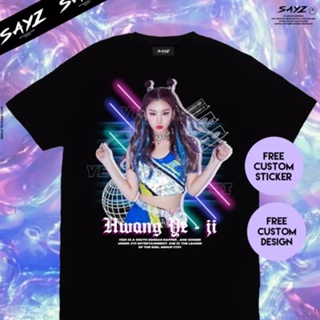 Yeji itzy เสื้อยืดลําลอง แขนสั้น พิมพ์ลาย kpop harajuku สไตล์เกาหลี