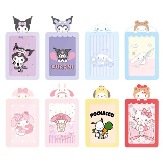 ผู้ถือบัตร Sanrio น่ารัก Cinnamoroll ผู้ถือบัตรกันน้ํา My Melody ผู้ถือบัตรโปร่งใส Purin kuromi ผู้ถือบัตรเครื่องเขียนของขวัญ