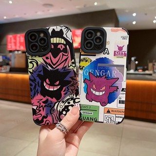 เคสซิลิโคนนิ่ม หนัง PU ลายการ์ตูนผี กันกระแทก สําหรับ iPhone 14 12 13 11 Pro MAX 11Pro 12Pro 13Pro SE 2022 7 8 Plus X XR XS MAX