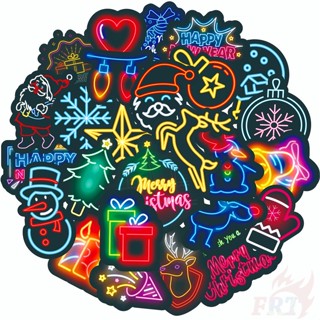 ❉ Christmas Decor  . Neon Color Style Series 01 สติ๊กเกอร์ ❉ 50Pcs/Set DIY Fashion Waterproof Doodle Decals สติ๊กเกอร์