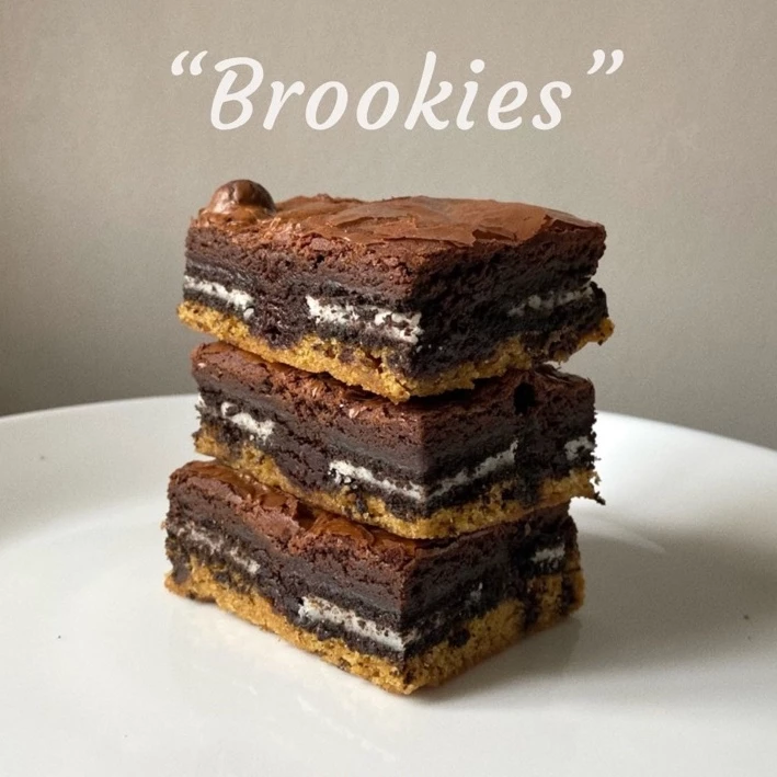 *ขายแยกชิ้น* Brookieบรูคกี้ (ซอฟต์คุกกี้ + Oreo +บราวนี่) - ขนมคุณละออ