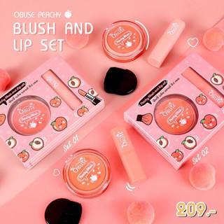 OBUSE Peachy Blush and Lip Set