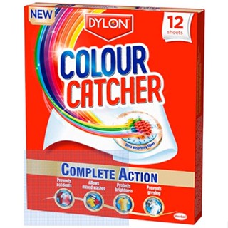 dylon colour catcher แผ่นดูดสี ขนาด 12 แผ่น ทำให้สามารถซักผ้ารวมกันได้ สีไม่ตก ของแท้ made in EU ขจัดทุกปัญหาสีตก