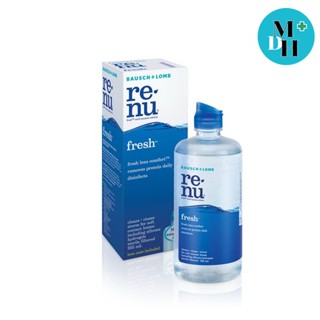 Renu Fresh Multi Purpose Solution  รีนิว น้ำยาล้างคอนแทคเลนส์ ขนาด 355 ml แถมฟรี!! ขวดเล็ก ขนาด 60 ml (04691)