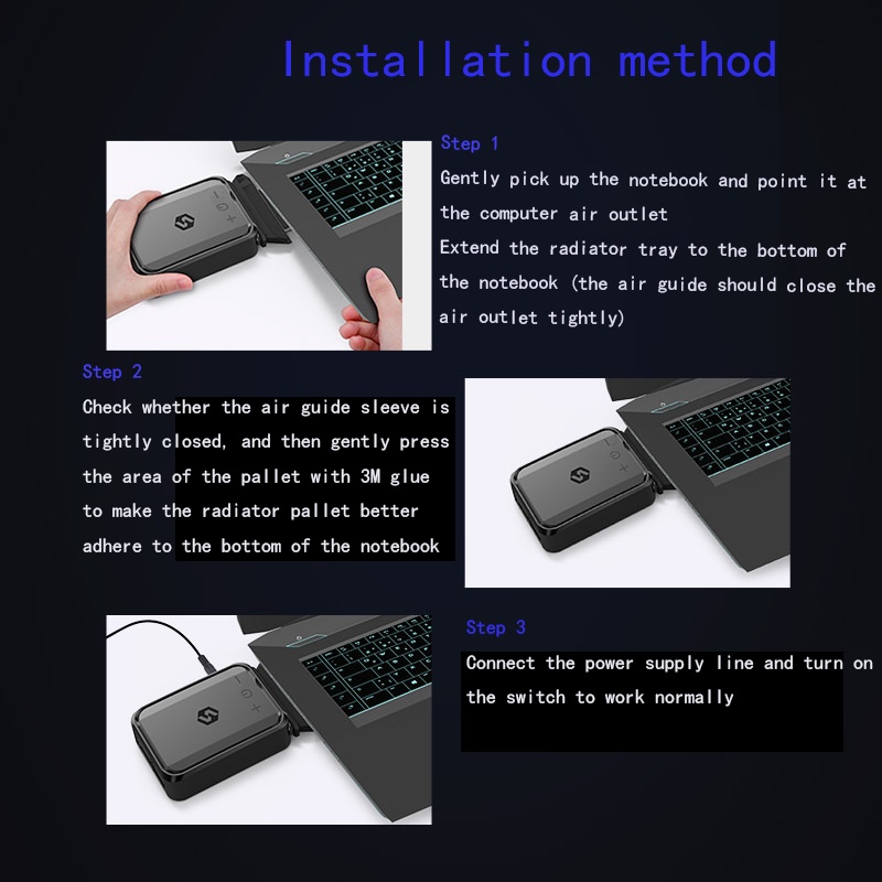 NEW Vacuum Portable Notebook Laptop Cooler USB Air External Extracting Cooling Fan for Laptop Speed Adjustablel #8