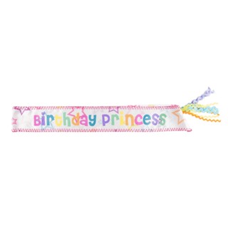 สายสะพายวันเกิด Korean-style Birthday Princess Colorful Satin Sash