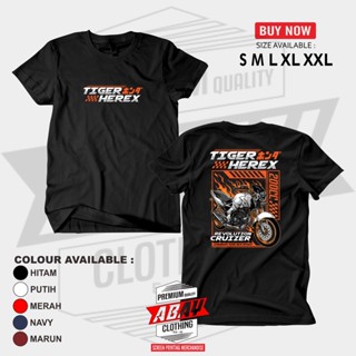 เสื้อยืด ผ้าฝ้าย พิมพ์ลาย Honda Tiger REVOLUTION CRUIZER Combed 30s สําหรับผู้ชายสามารถปรับแต่งได้