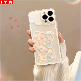 เคสโทรศัพท์มือถือแบบนิ่ม ลายดอกไม้ หมี สําหรับ OPPO A57 2022 A77 A77S A15 A16 A16K A54 A53 A12 A5S A7 A3S A11k A31 A52 A92 A94 A93 A37 F9 A1K A76