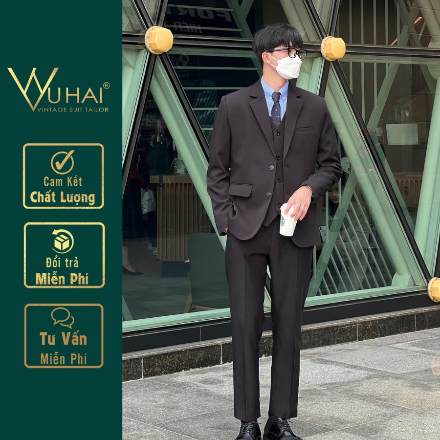 เสื้อกั๊กผู้ชายเกาหลี 2 ปุ่ม Young and elegant-VuHai