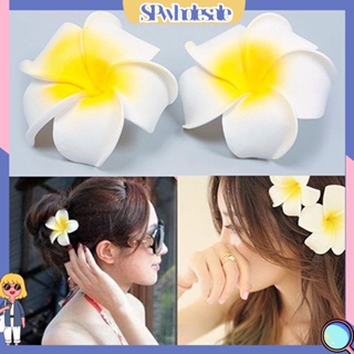 (SPwholesale) กิ๊บติดผม โฟมดอกไม้ สีขาว สไตล์ฮาวาย สําหรับเจ้าสาว งานแต่งงาน 2 ชิ้น