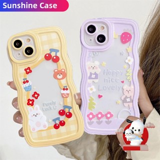 เคสโทรศัพท์มือถือ ลายหมี และกระต่าย สําหรับ OPPO A57 A76 A96 A16 A16s A16k A15 A15s A54 A74 A55 A95 A94 A93 A53 A33 A32 A5 A9 2020 A3s A5s Reno 7Z 7 6Pro 5 F11 F9Pro
