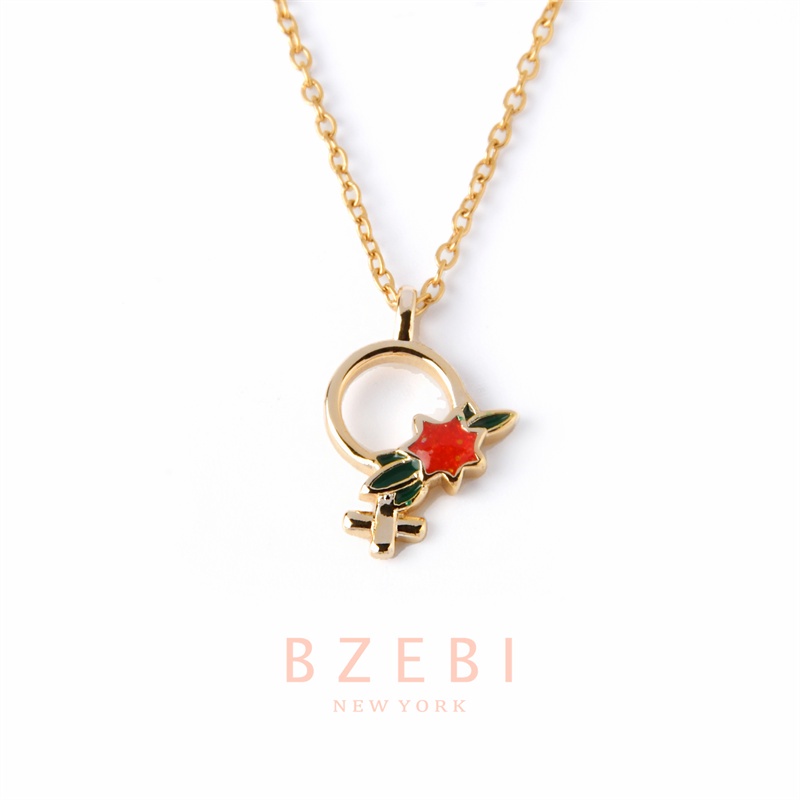 BZEBI สร้อยแฟชั่น นําโชค แฟชั่นสุดชิค เงินแท้เครื่องประดับ จี้สร้อยคอ สเตนเลส ชุบทอง18k ไม่ลอก ไม่ดำ ไม่แพ้ สําหรับผู้หญิง 936n