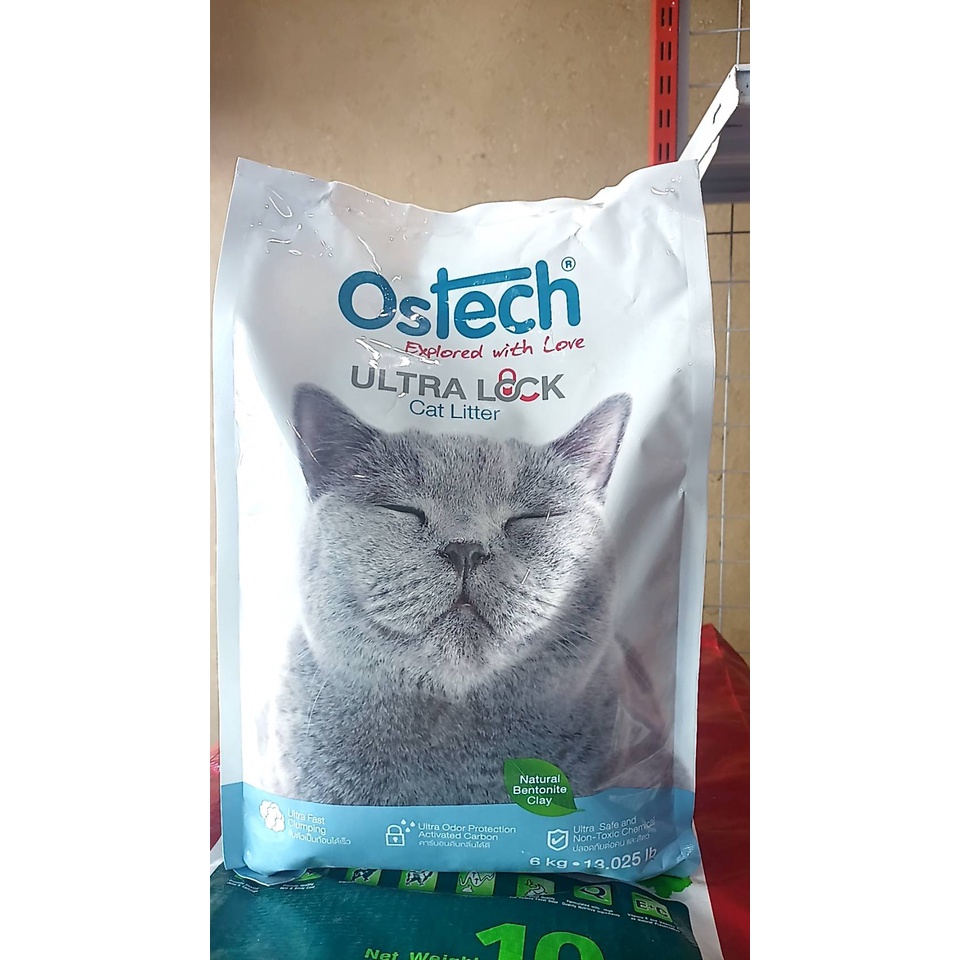 ทรายแมว ออสเทคอัลตร้าล็อค Ostech ULTRA LOCK Cat Litter 6 Kg