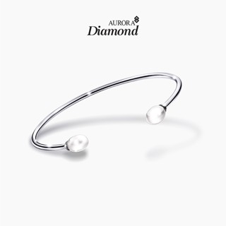 Aurora Diamond กำไลมุกแท้ Bright Pearl ตัวเรือนเงินแท้ 92.5%