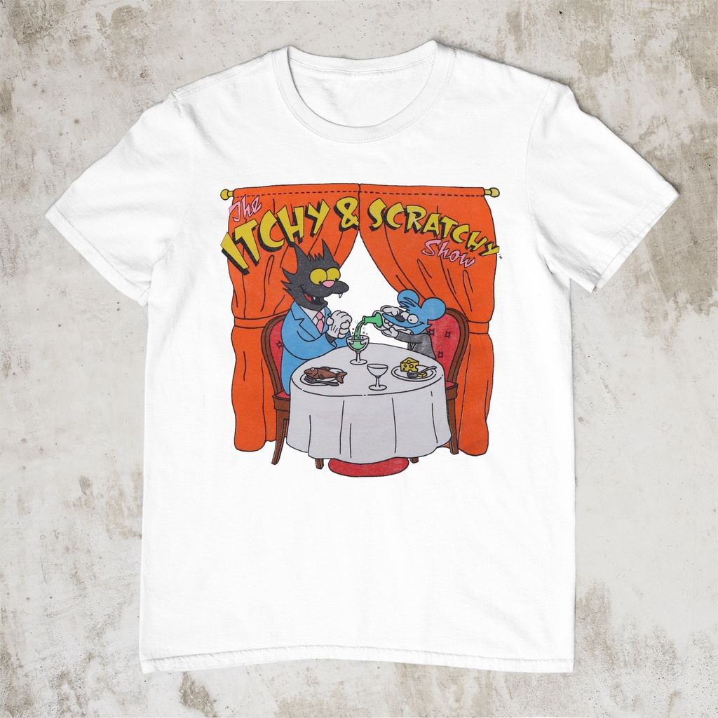 เสื้อยืด Vintage 1992 The Itchy And Scratchy Show Cotton Tee