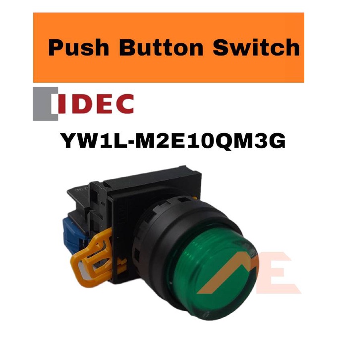 สวิตซ์ปุ่มกด Push button switch YW1L-M2E10QM3-G IDEC จำนวน 1 ชิ้น