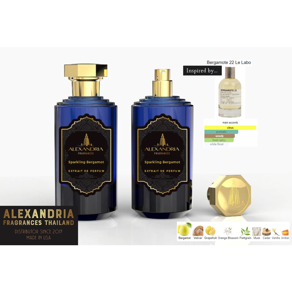 Alexandria Fragrances: Sparkling Bergamot Inspired By Le Labo Bergamote 22 นํ้าหอมขวดใหม่ 30/55/60ml