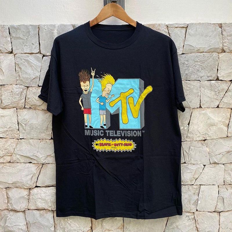 Beavis and Butt-head Beavis and Butt-head Classic Anime Trend เสื้อยืดแขนสั้นโอเวอร์ไซส์