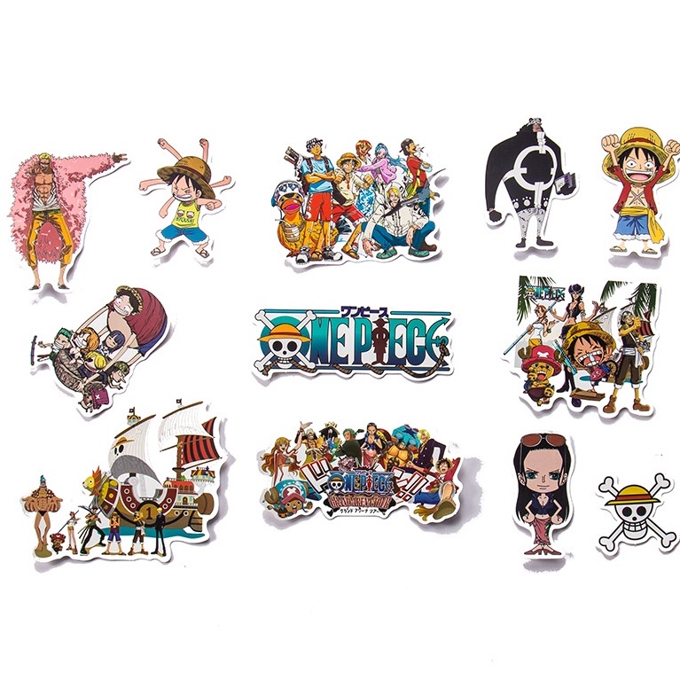 💥พร้อมส่ง💥ANIME วันพีซ Onepiece  กันน้ำ สติ๊กเกอร์ ใช้ซ้ำได้ กระโปรงหลังรถ โทรศัพท์มือถือ วันพีซ sticker