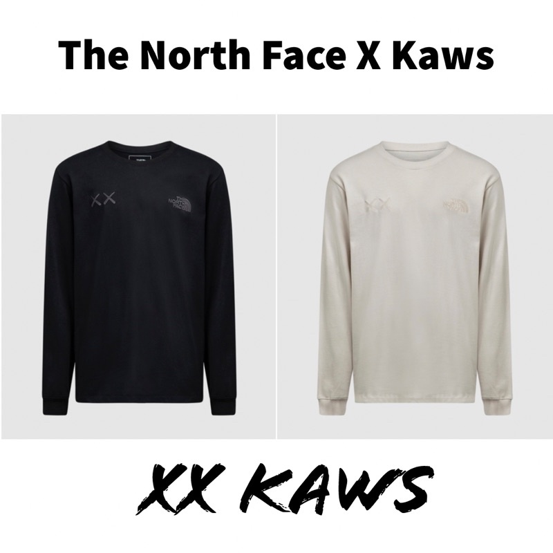 [เก็บโค้ดลด 20%][ของแท้ พร้อมส่ง] เสื้อยืดแขนยาว The North Face X Kaws XX KAWS L/S T-shirt