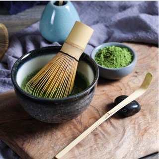 แปรงมัทฉะ Matcha แบบดั้งเดิมชุดไม้ไผ่ Matcha Whisk Scoop เซรามิค Matcha Whisk ผู้ถือญี่ปุ่น Teaware ชุดของขวัญ