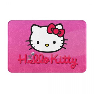 พร้อมส่ง พรมเช็ดเท้า ผ้าสักหลาด กันลื่น ลาย Hello Kitty (15) 16x24 นิ้ว สําหรับห้องน้ํา