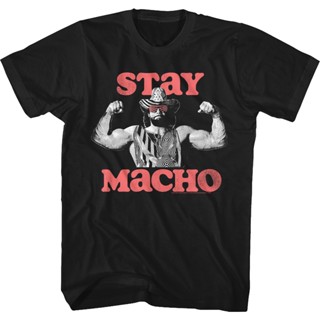 Stay Macho Randy Savage T-Shirt เสื้อสาวอวบ เสื้อยืดสไตล์เกาหลี