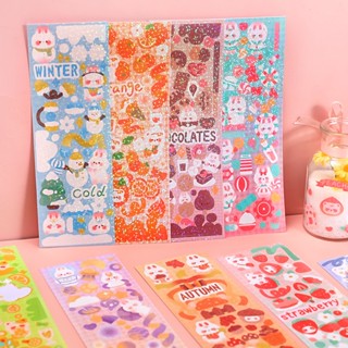 สติกเกอร์ ลายการ์ตูน Happy Four Seasons Goo Card น่ารัก สําหรับตกแต่งสมุดโน้ต