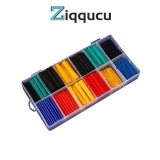 Ziqqucu ท่อหดความร้อน 2:1 พร้อมกล่อง สําหรับพันสายไฟ 280 ชิ้น