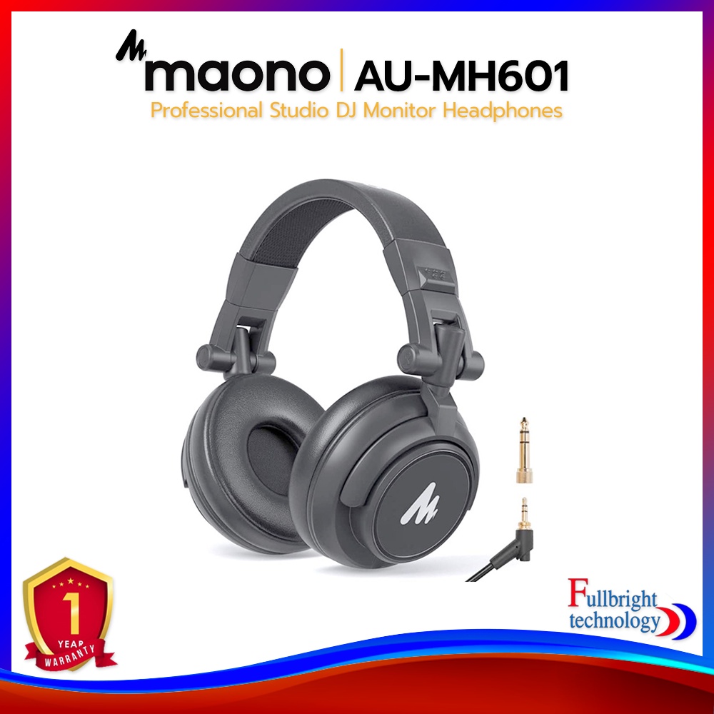 Maono AU-MH601 50MM Drivers Studio Headphones Perfect หูฟังสตูดิโอ รับประกันศูนย์ไทย 1 ปี